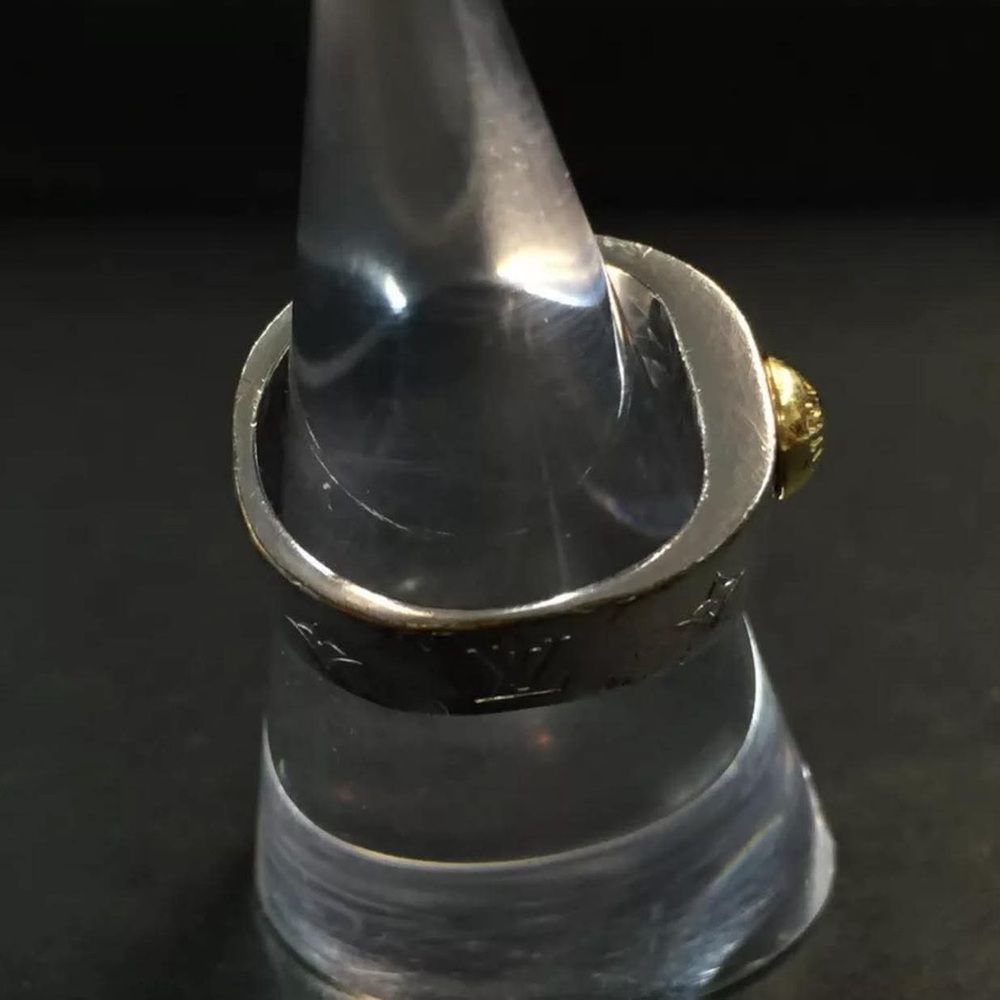 Louis Vuitton Bague Nanogram Silver Tone Ring sz:49/5- Free Gift With Purchase - Picture 8 of 12